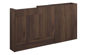 Eden 1536mm Slim Basin  WC & 1 Door Unit Pack - Warm Walnut (Grey Cab)
